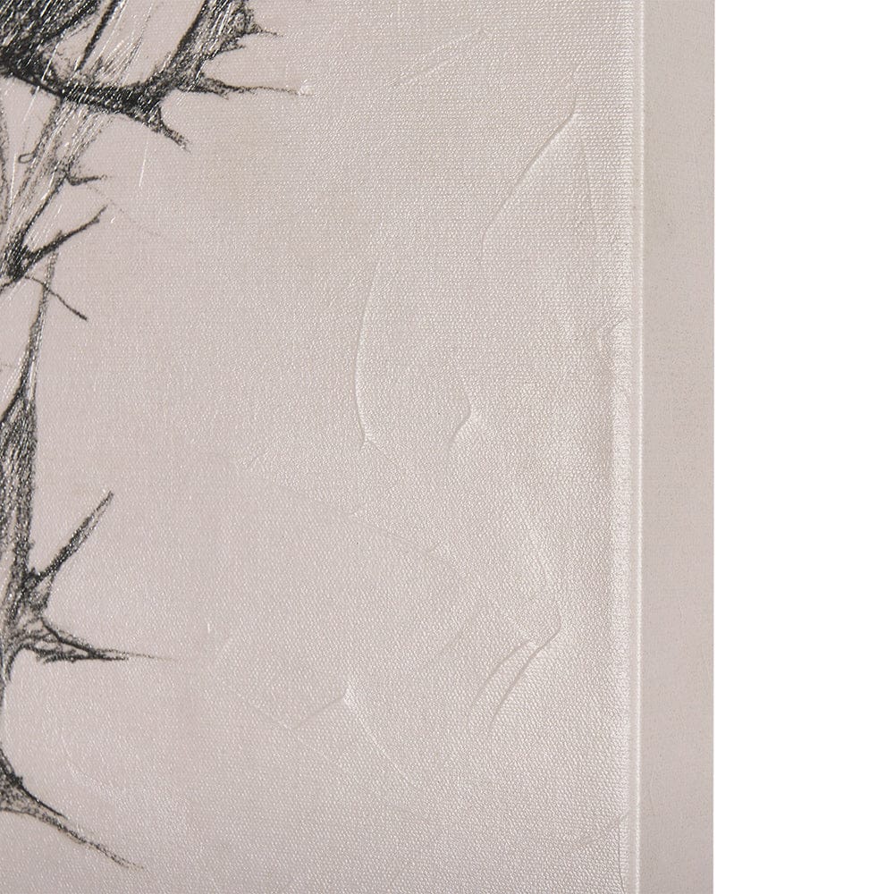 Mercana - Thistle With Bumblebee Drawing IV by Mercana Studio a Hand Embellished Textured Canvas - 102454-S view 4