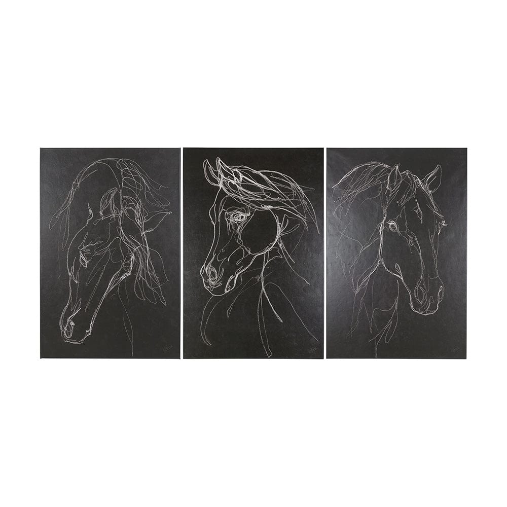 Mercana - Thoroughbred Dark III by Mercana Studio a Hand Embellished Textured Canvas - 102225-L view 8