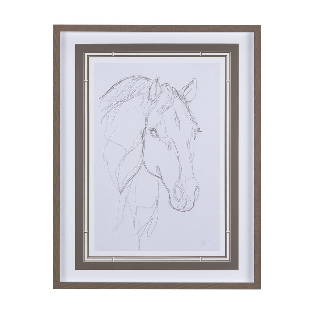 Mercana - Thoroughbred III by Mercana Studio a Hand Embellished Textured Framed Art Print Matted under Glass - 14305 view 1