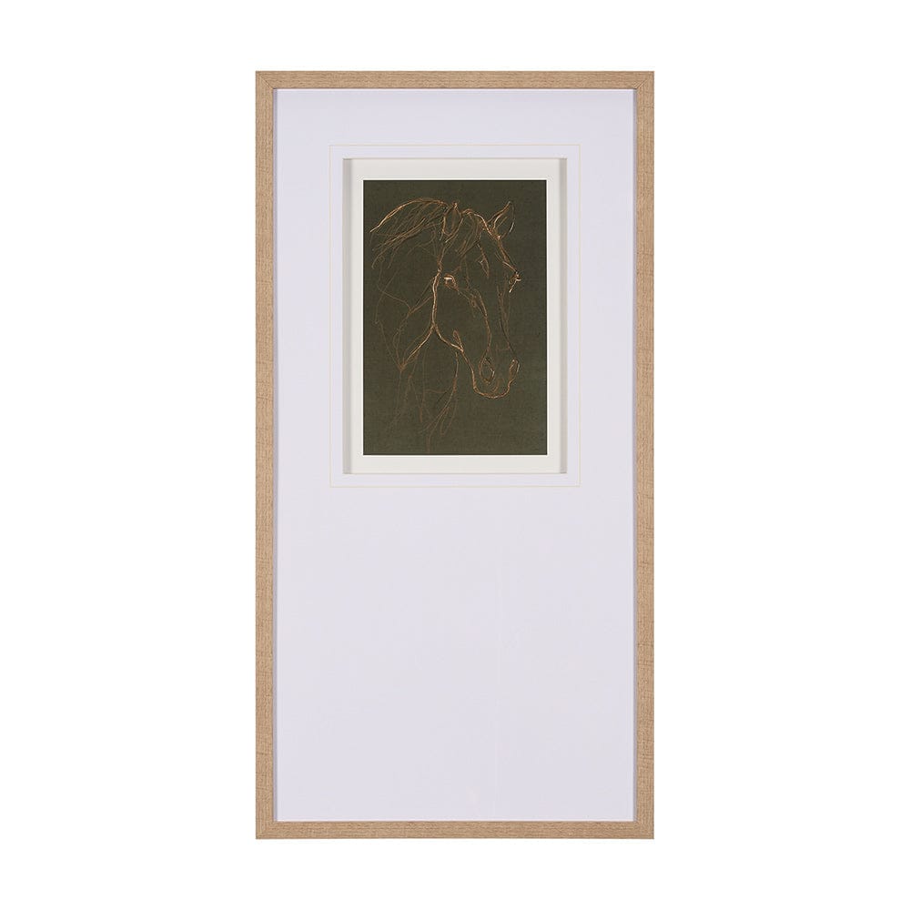 Mercana - Thoroughbred III Olive by Mercana Studio Hand Embellished Framed Art Print Matted under Glass - 15194 view 1