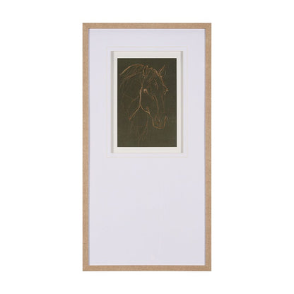 Mercana - Thoroughbred III Olive by Mercana Studio Hand Embellished Framed Art Print Matted under Glass - 15194 view 1