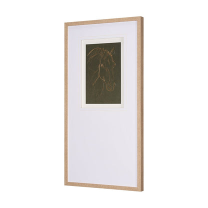 Mercana - Thoroughbred III Olive by Mercana Studio Hand Embellished Framed Art Print Matted under Glass - 15194 view 2