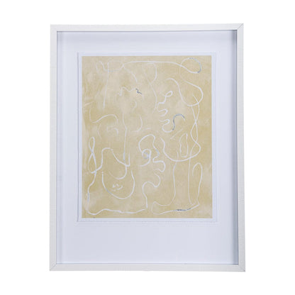 Mercana - Thread Yellow I by Mercana Studio a Hand Embellished Textured Framed Art Print Matted under Glass - 14418 view 1