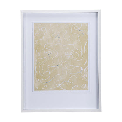 Mercana - Thread Yellow II by Mercana Studio a Hand Embellished Textured Framed Art Print Matted under Glass - 14419 view 1