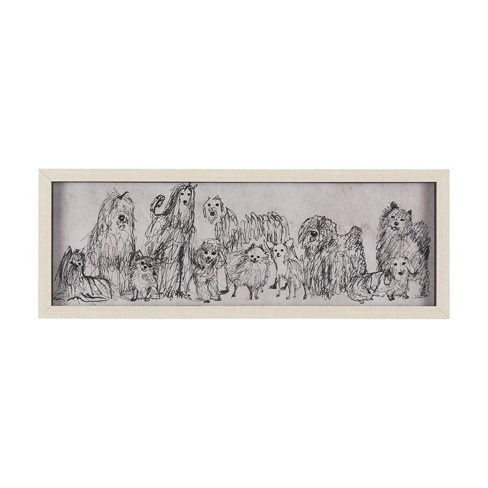 Mercana - Three Buddies by Mercana Studio a Hand Embellished Textured Framed Art Print Matted under Glass - 14838 view 1