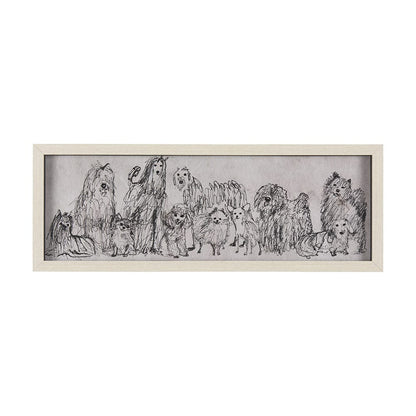 Mercana - Three Buddies by Mercana Studio a Hand Embellished Textured Framed Art Print Matted under Glass - 14838 view 1