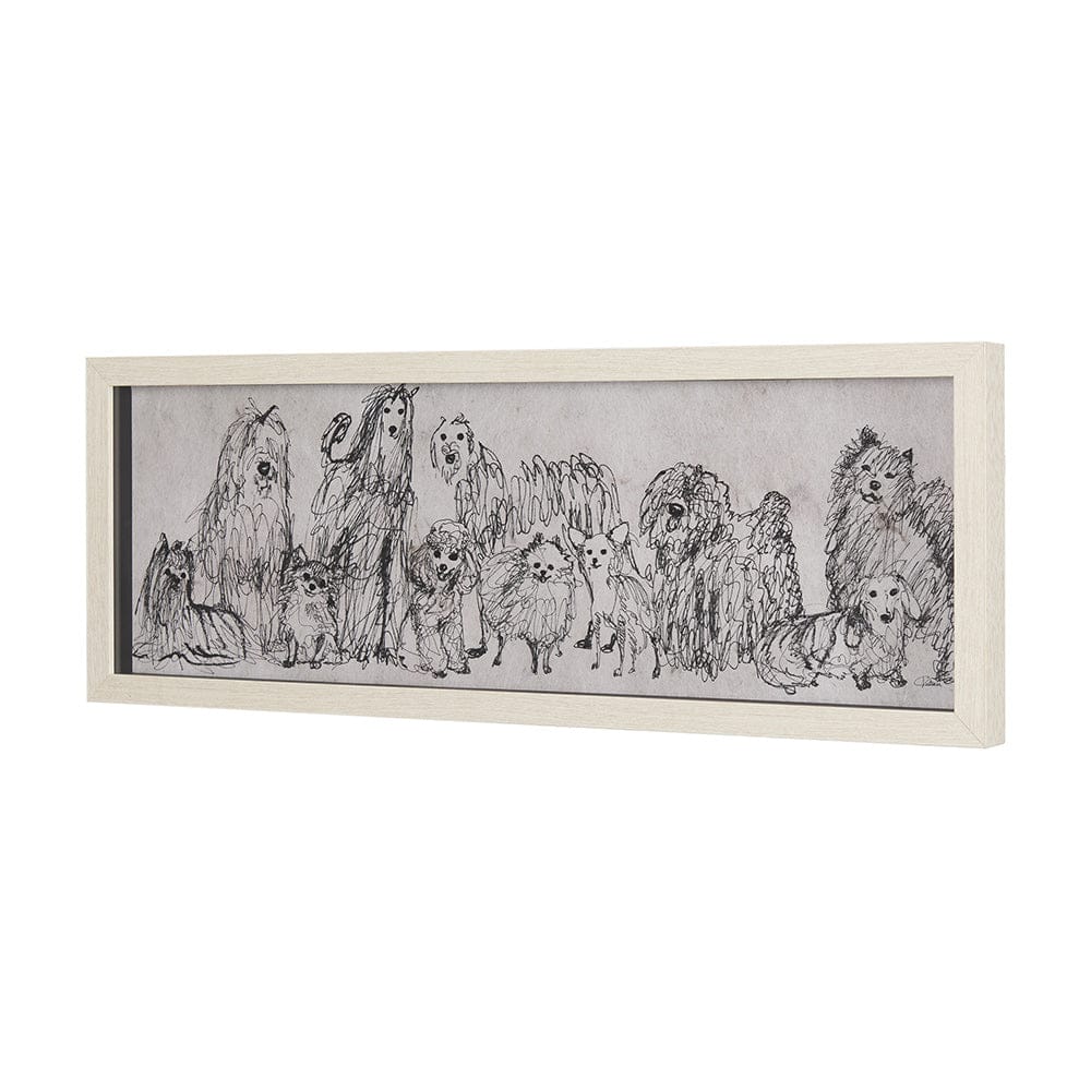 Mercana - Three Buddies by Mercana Studio a Hand Embellished Textured Framed Art Print Matted under Glass - 14838 view 2