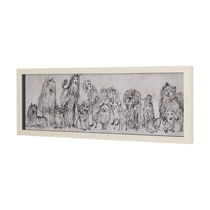 Mercana - Three Buddies by Mercana Studio a Hand Embellished Textured Framed Art Print Matted under Glass - 14838 view 2