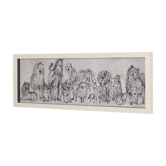 Mercana - Three Buddies by Mercana Studio a Hand Embellished Textured Framed Art Print Matted under Glass - 14838 view 2