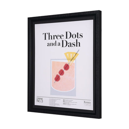 Mercana - Three Dots and a Dash by Mercana Studio a Hand Embellished Textured Framed Art Print under Glass - 15388 view 2