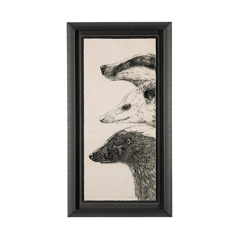 Mercana - Three is a Crowd I by Mercana Studio a Hand Embellished Textured Framed Art Print Matted under Glass - 13268 view 1