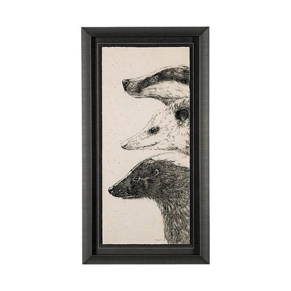 Mercana - Three is a Crowd I by Mercana Studio a Hand Embellished Textured Framed Art Print Matted under Glass - 13268 view 1