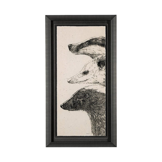 Mercana - Three is a Crowd I by Mercana Studio a Hand Embellished Textured Framed Art Print Matted under Glass - 13268 view 1