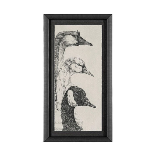 Mercana - Three is a Crowd II by Mercana Studio Hand Embellished Textured Framed Art Print Matted under Glass - 13269 view 1