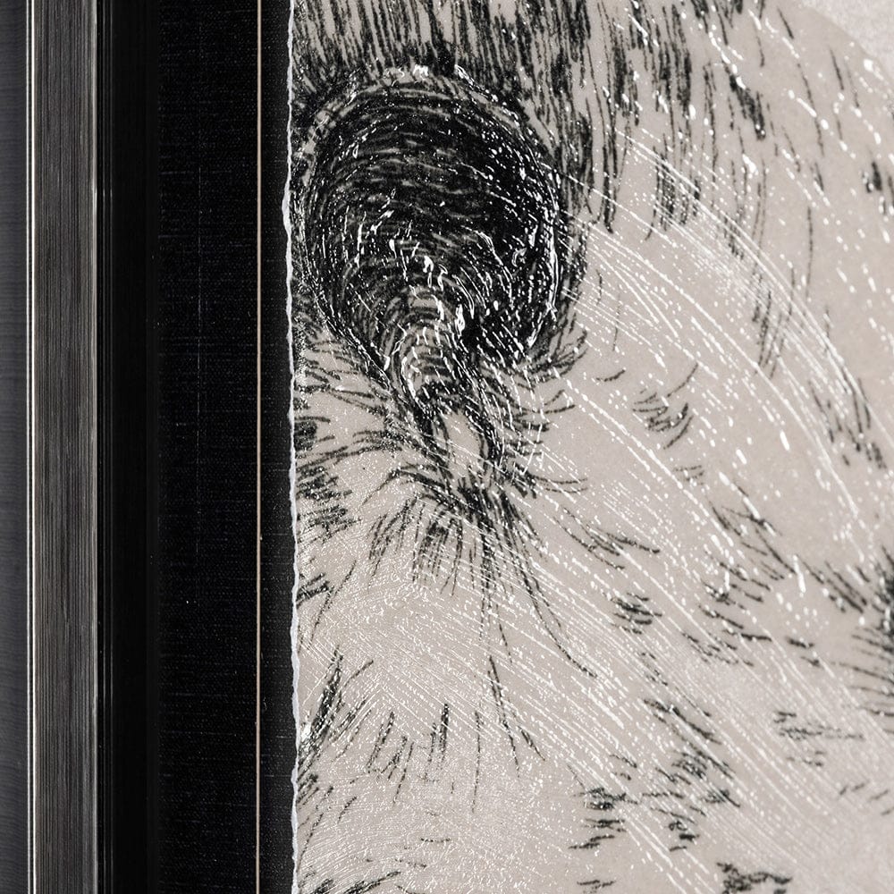 Mercana - Three is a Crowd II by Mercana Studio Hand Embellished Textured Framed Art Print Matted under Glass - 13269 view 6