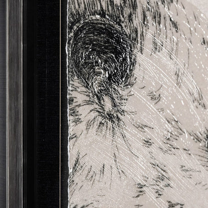 Mercana - Three is a Crowd II by Mercana Studio Hand Embellished Textured Framed Art Print Matted under Glass - 13269 view 6
