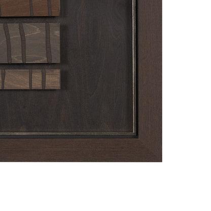 Mercana - Timber Mosaic by Studio M a handmade Original Framed Artwork - 15750 view 4