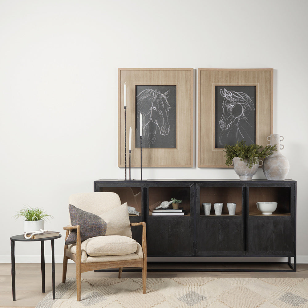 Mercana - Timothy 16.0L x 16.0W X 20.0H Ebony Black Iron Side Table - 69258 view 9