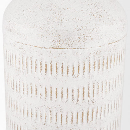 Mercana - Tisha Large White W/ Terracotta Distressing Metal Vase - 70942 view 4