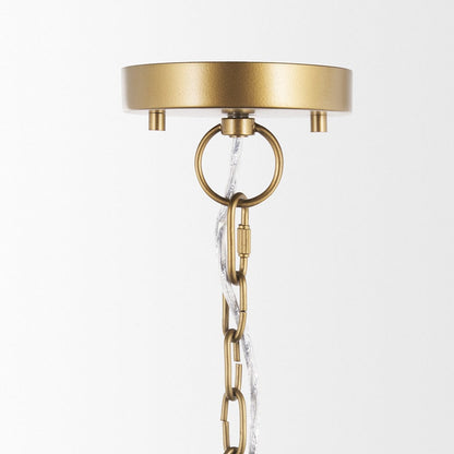 Mercana - Titus 1-Light Brass Finished Metal Disc Pendant - 70913 view 3