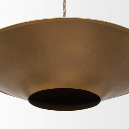 Mercana - Titus 1-Light Brass Finished Metal Disc Pendant - 70913 view 7