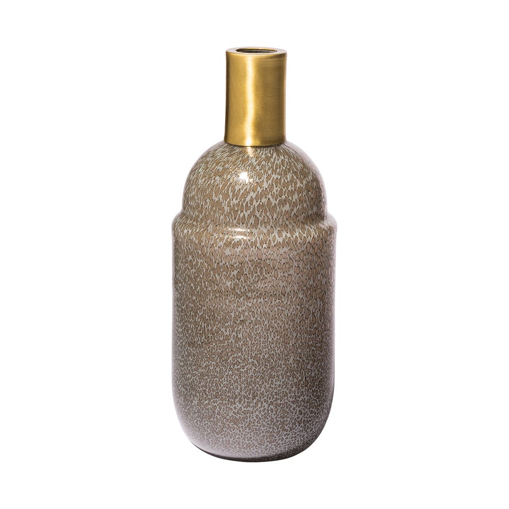 Mercana - Toba II Tall Brown/Gold Spotted Gourd Style Vase - 68052 view 1