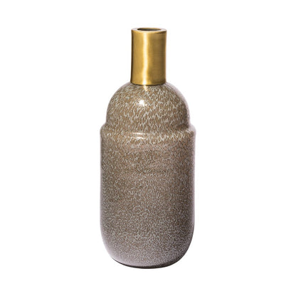 Mercana - Toba II Tall Brown/Gold Spotted Gourd Style Vase - 68052 view 1