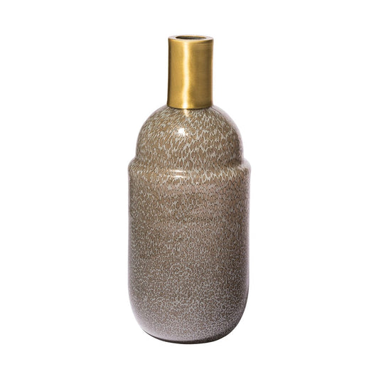 Mercana - Toba II Tall Brown/Gold Spotted Gourd Style Vase - 68052 view 1