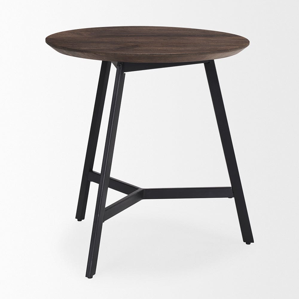 Mercana - Todd Dark Brown Wood W/ Metal Legs Side Table - 70107_CLOSEOUT view 4
