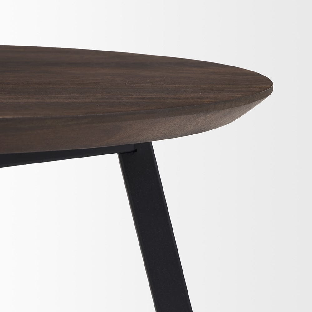Mercana - Todd Dark Brown Wood W/ Metal Legs Side Table - 70107_CLOSEOUT view 5
