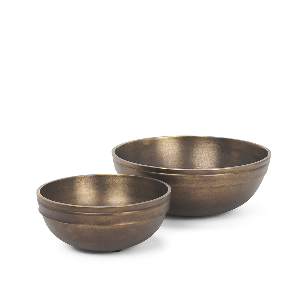 Mercana - Tomiko Decorative Brass Finished Cast Aluminum Round Bowls - 70934 view 1