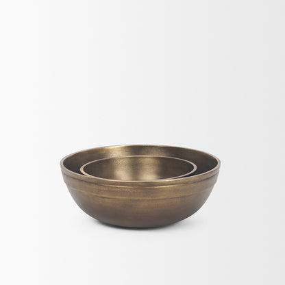 Mercana - Tomiko Decorative Brass Finished Cast Aluminum Round Bowls - 70934 view 3