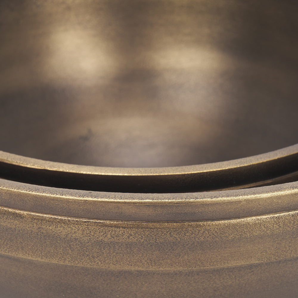 Mercana - Tomiko Decorative Brass Finished Cast Aluminum Round Bowls - 70934 view 5