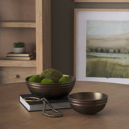 Mercana - Tomiko Decorative Brass Finished Cast Aluminum Round Bowls - 70934 view 8