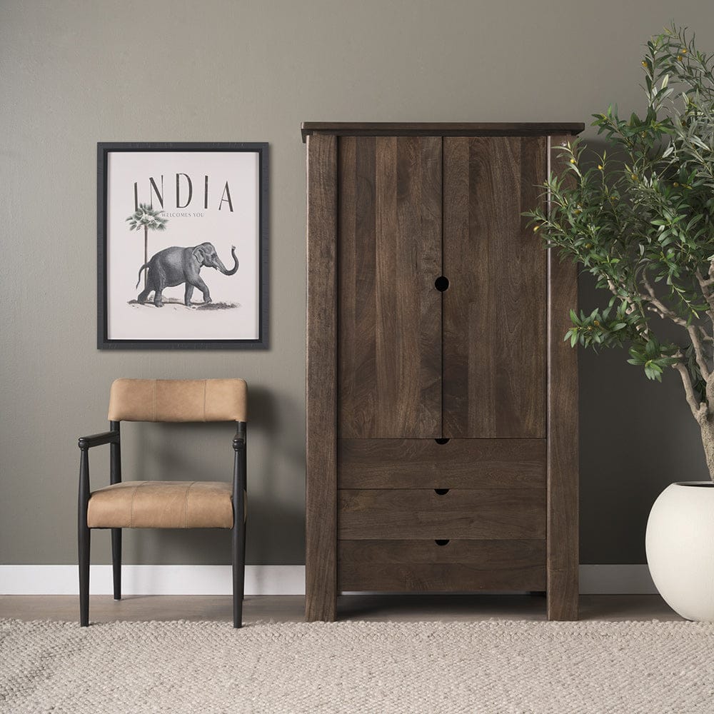 Mercana - Toni Dark Brown Wood w/ Chestnut Leather Dining Chair - 70930 view 12