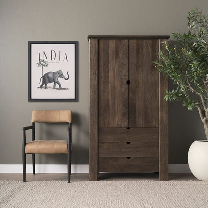 Mercana - Toni Dark Brown Wood w/ Chestnut Leather Dining Chair - 70930 view 12