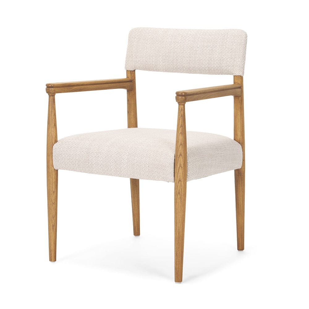 Mercana - Toni Light Brown Nettlewood w/Cream Heathered Performance Fabric Dining Chair - 70931 view 1