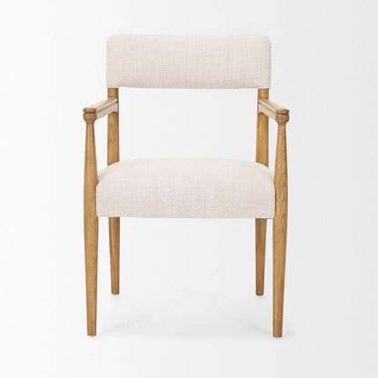 Mercana - Toni Light Brown Nettlewood w/Cream Heathered Performance Fabric Dining Chair - 70931 view 2