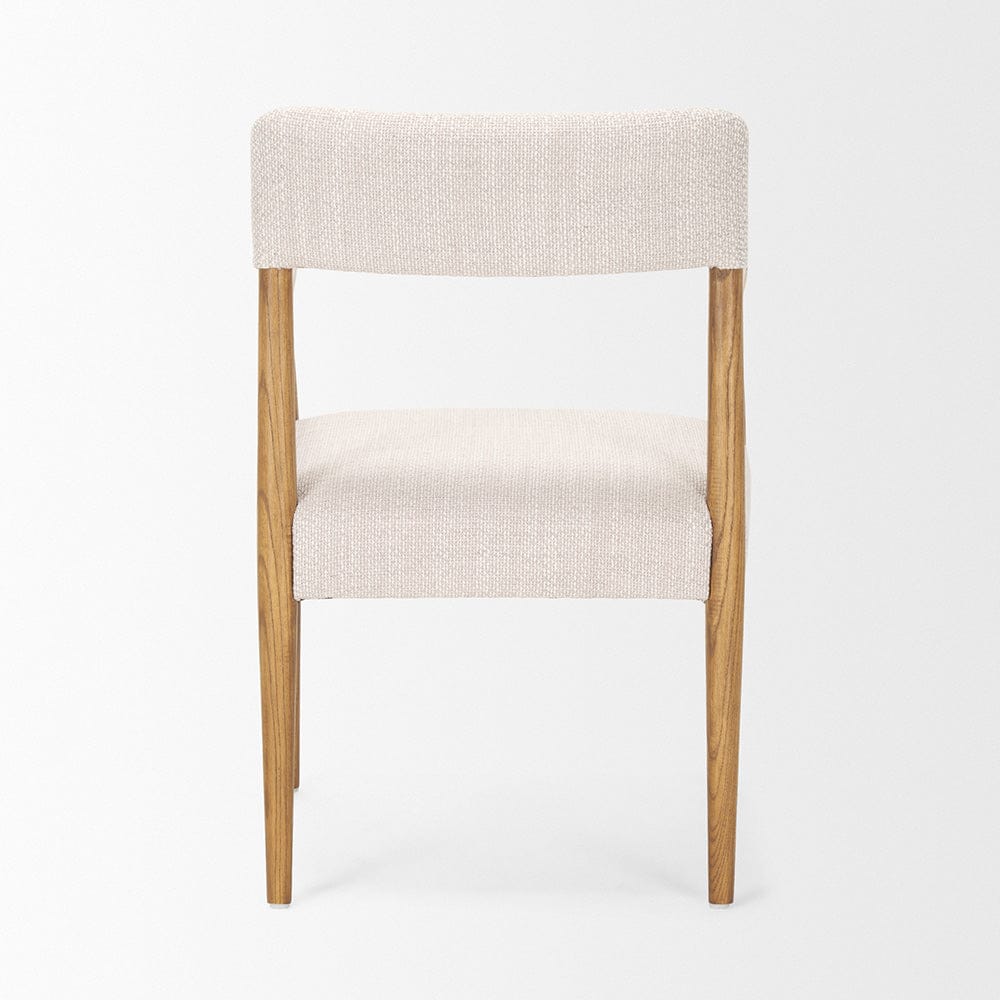 Mercana - Toni Light Brown Nettlewood w/Cream Heathered Performance Fabric Dining Chair - 70931 view 4