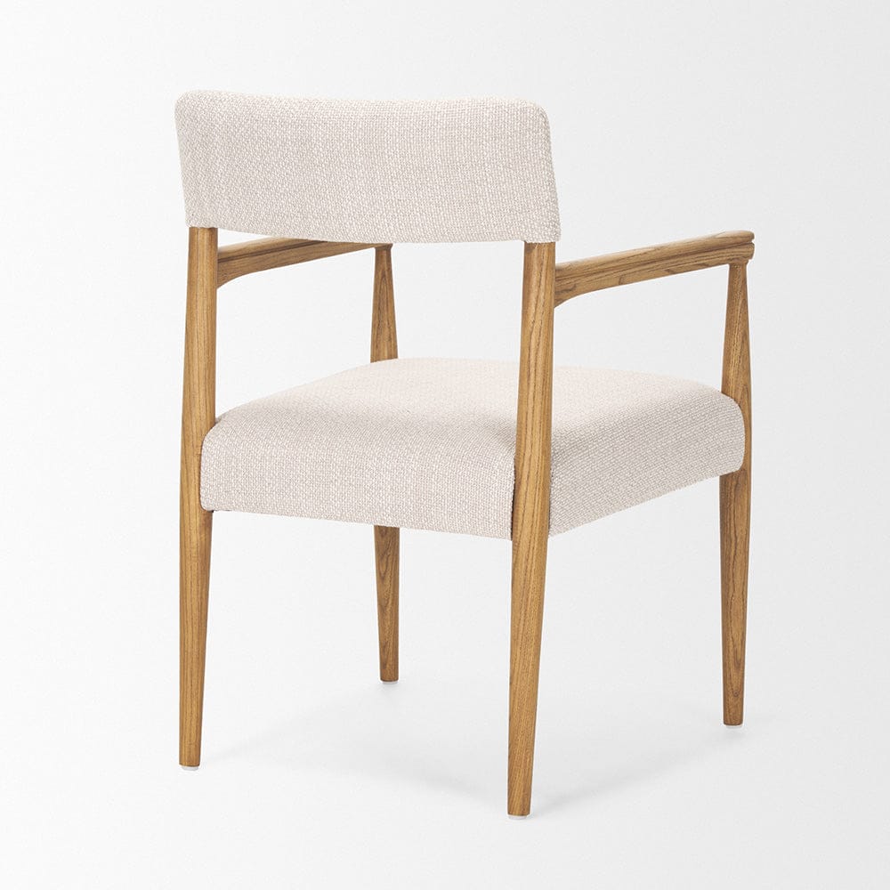 Mercana - Toni Light Brown Nettlewood w/Cream Heathered Performance Fabric Dining Chair - 70931 view 5