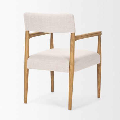 Mercana - Toni Light Brown Nettlewood w/Cream Heathered Performance Fabric Dining Chair - 70931 view 5
