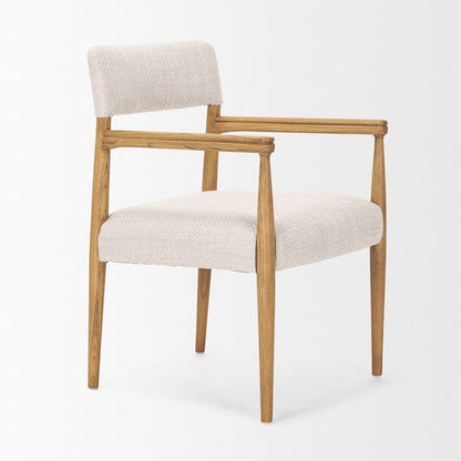 Mercana - Toni Light Brown Nettlewood w/Cream Heathered Performance Fabric Dining Chair - 70931 view 6