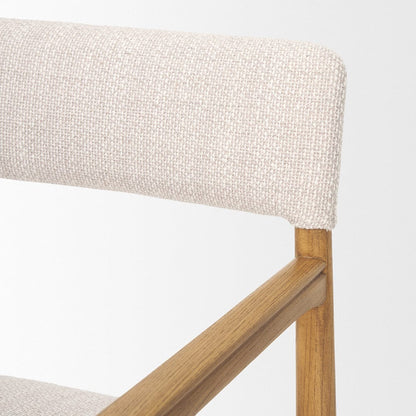 Mercana - Toni Light Brown Nettlewood w/Cream Heathered Performance Fabric Dining Chair - 70931 view 7