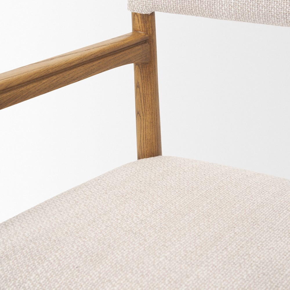 Mercana - Toni Light Brown Nettlewood w/Cream Heathered Performance Fabric Dining Chair - 70931 view 8