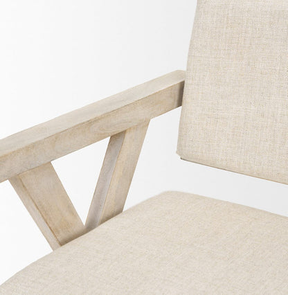 Mercana - Topanga I Cream Fabric Wrap Blonde Wooden Frame Dining Chair - 68505 view 8