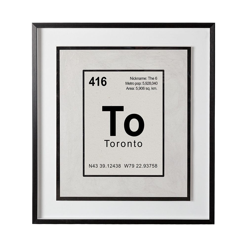 Mercana - Toronto by Glartlab a Hand Embellished Textured Framed Art Print Matted under Glass - 13229 view 1