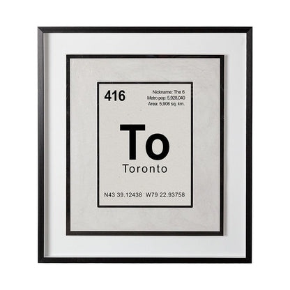Mercana - Toronto by Glartlab a Hand Embellished Textured Framed Art Print Matted under Glass - 13229 view 1