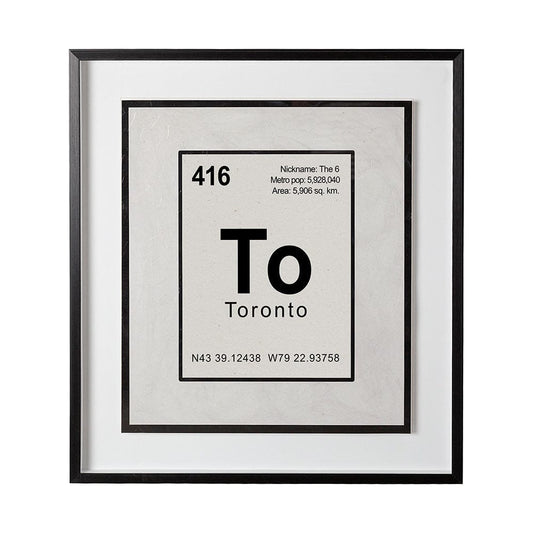 Mercana - Toronto by Glartlab a Hand Embellished Textured Framed Art Print Matted under Glass - 13229 view 1