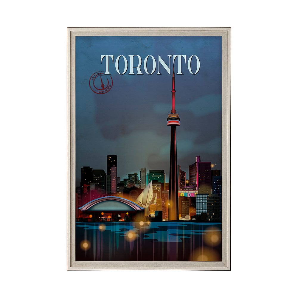 Mercana - Toronto Go Canada XL by Mercana Studio a Hand Embellished Decograph Framed Art Print under Glass - 13802 view 1