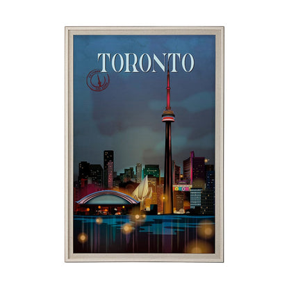 Mercana - Toronto Go Canada XL by Mercana Studio a Hand Embellished Decograph Framed Art Print under Glass - 13802 view 1